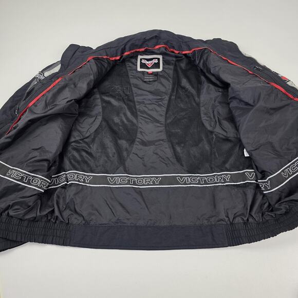 Victory Motorcycles Jacket Mens 3XL Black Gray Full Zip Nylon Embroidered Biker - Picture 13 of 15